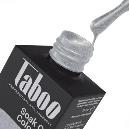 Smalto semipermanente Soak Off - Glitter Silver - 37