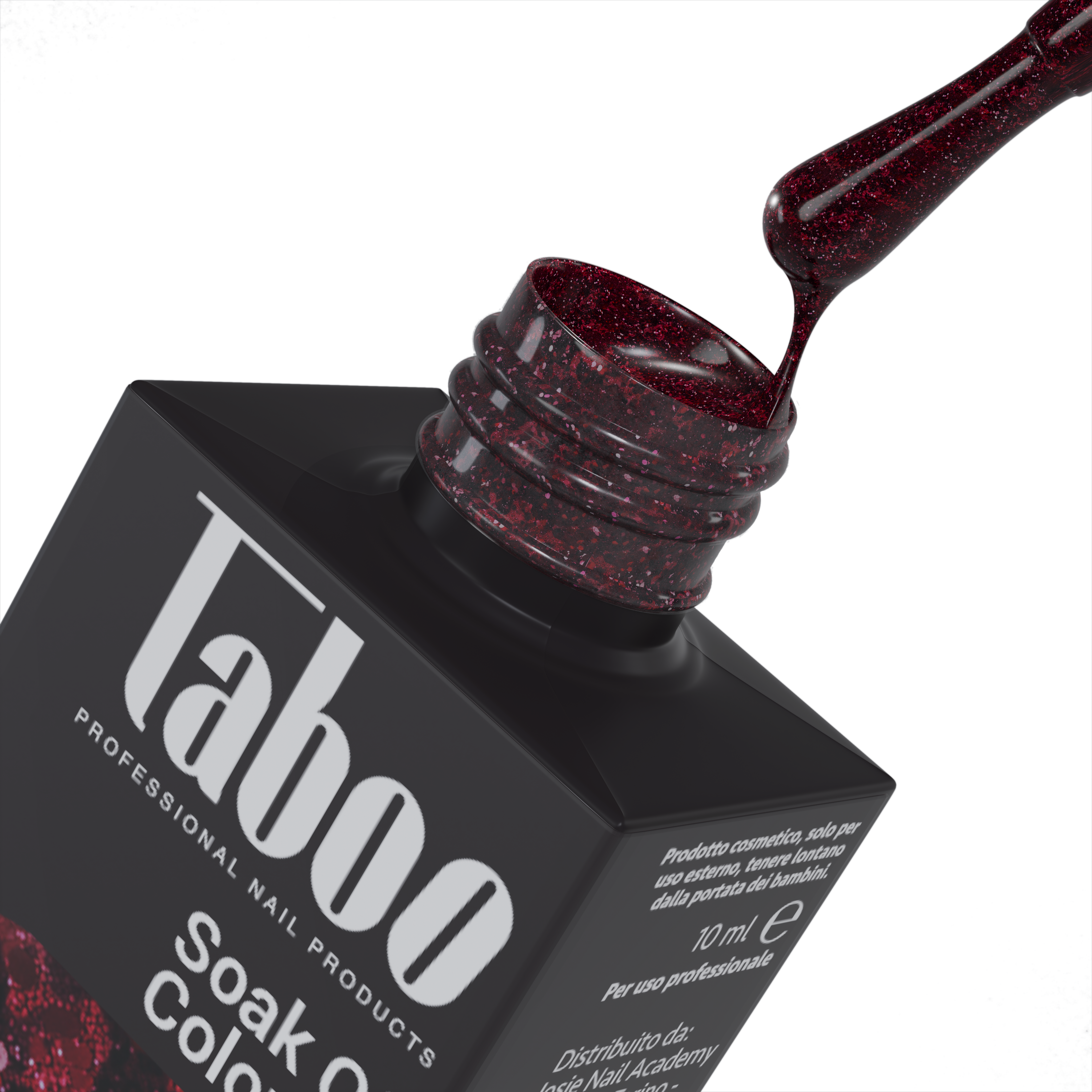 Smalto semipermanente Soak Off - Glitter Red - 5071