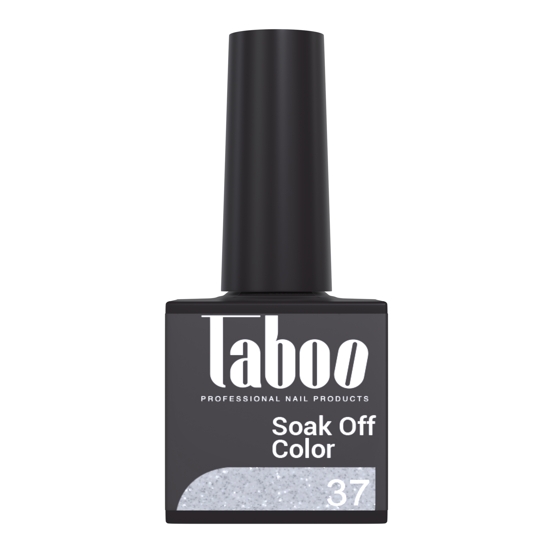 Smalto semipermanente Soak Off - Glitter Silver - 37