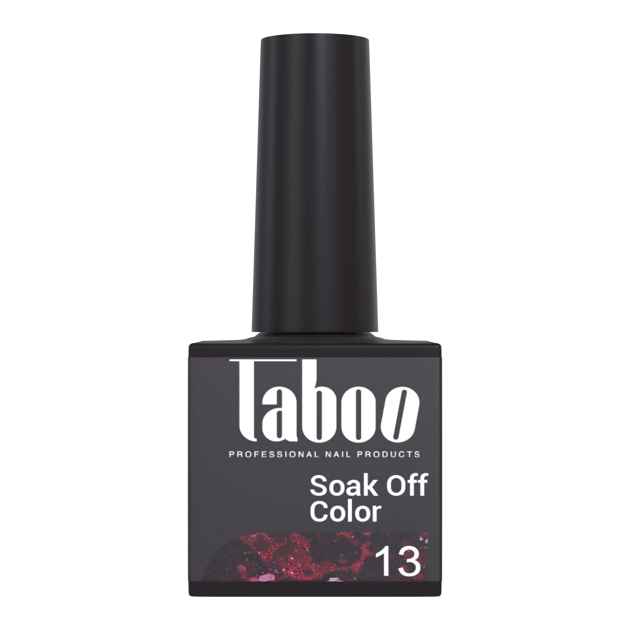 Smalto semipermanente Soak Off - Glitter Red - 5071